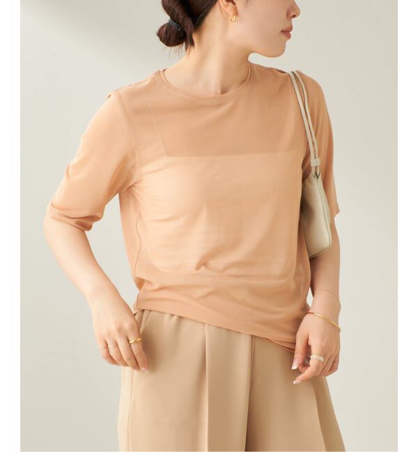 Plage「sheer mesh TEE」|Tシャツ・カットソー|ベージュ B