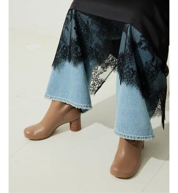 SLOBE IENA「《WEB限定サイズあり/追加》SLOBE スクエアトゥショートブーツ」|ショートブーツ|