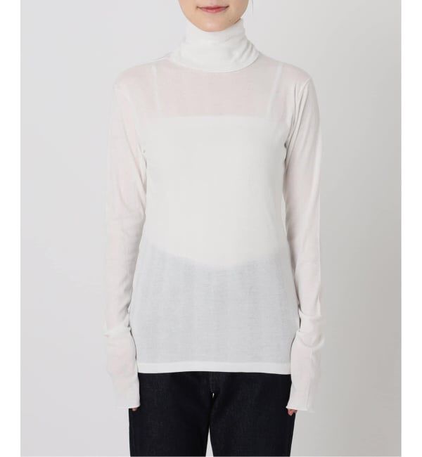 SLOBE IENA「《追加》miller/ミラー SLOBE別注 SHEER RIB タートルネック」|Tシャツ・カットソー|