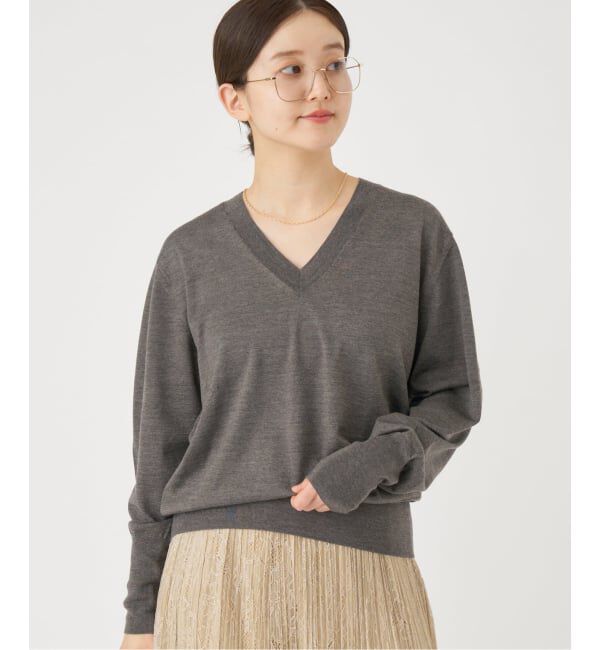 IENA「《追加》18G Vネックプルオーバー」|ニット・セーター|