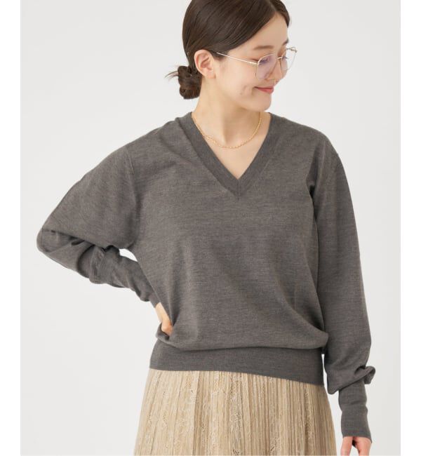 IENA「《追加》18G Vネックプルオーバー」|ニット・セーター|