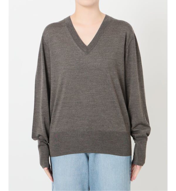 IENA「《追加》18G Vネックプルオーバー」|ニット・セーター|