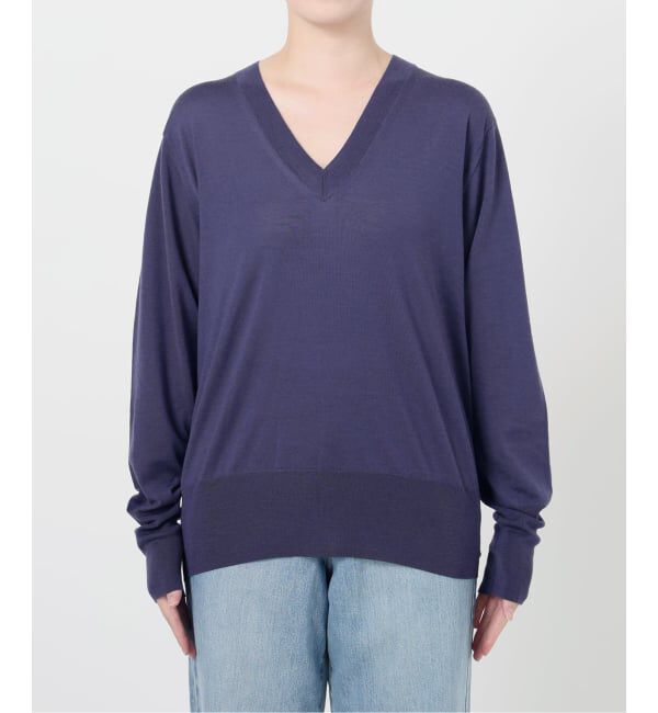 IENA「《追加》18G Vネックプルオーバー」|ニット・セーター|