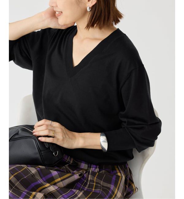 IENA「《追加》18G Vネックプルオーバー」|ニット・セーター|