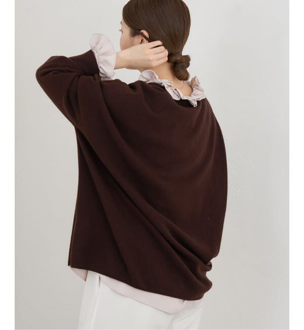 IENA「《追加3》Fineニュージーウール ニュアンス Vプルオーバー」|ニット・セーター|