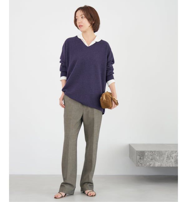 IENA「《追加3》Fineニュージーウール ニュアンス Vプルオーバー」|ニット・セーター|