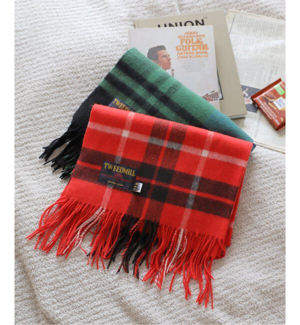 追加》【TWEEDMILL/ツイードミル】 チェックストール（JOURNAL