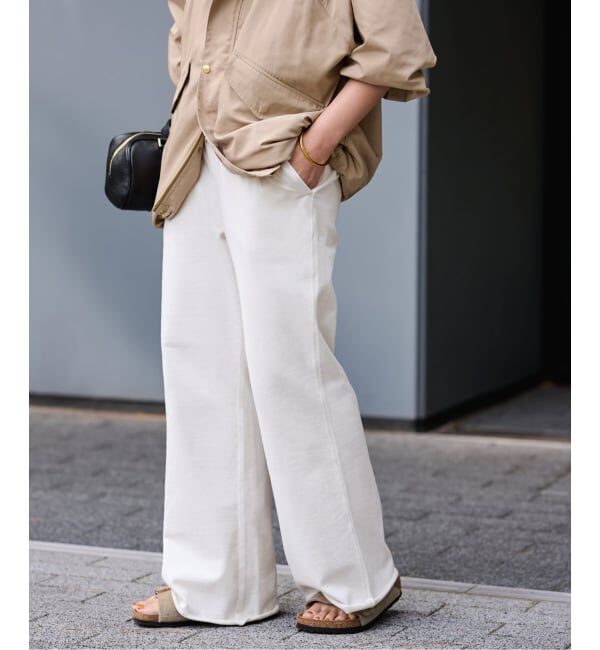 FRAMeWORK「≪追加≫ウェットオゾンセミフレアパンツ」|その他|ホワイト A