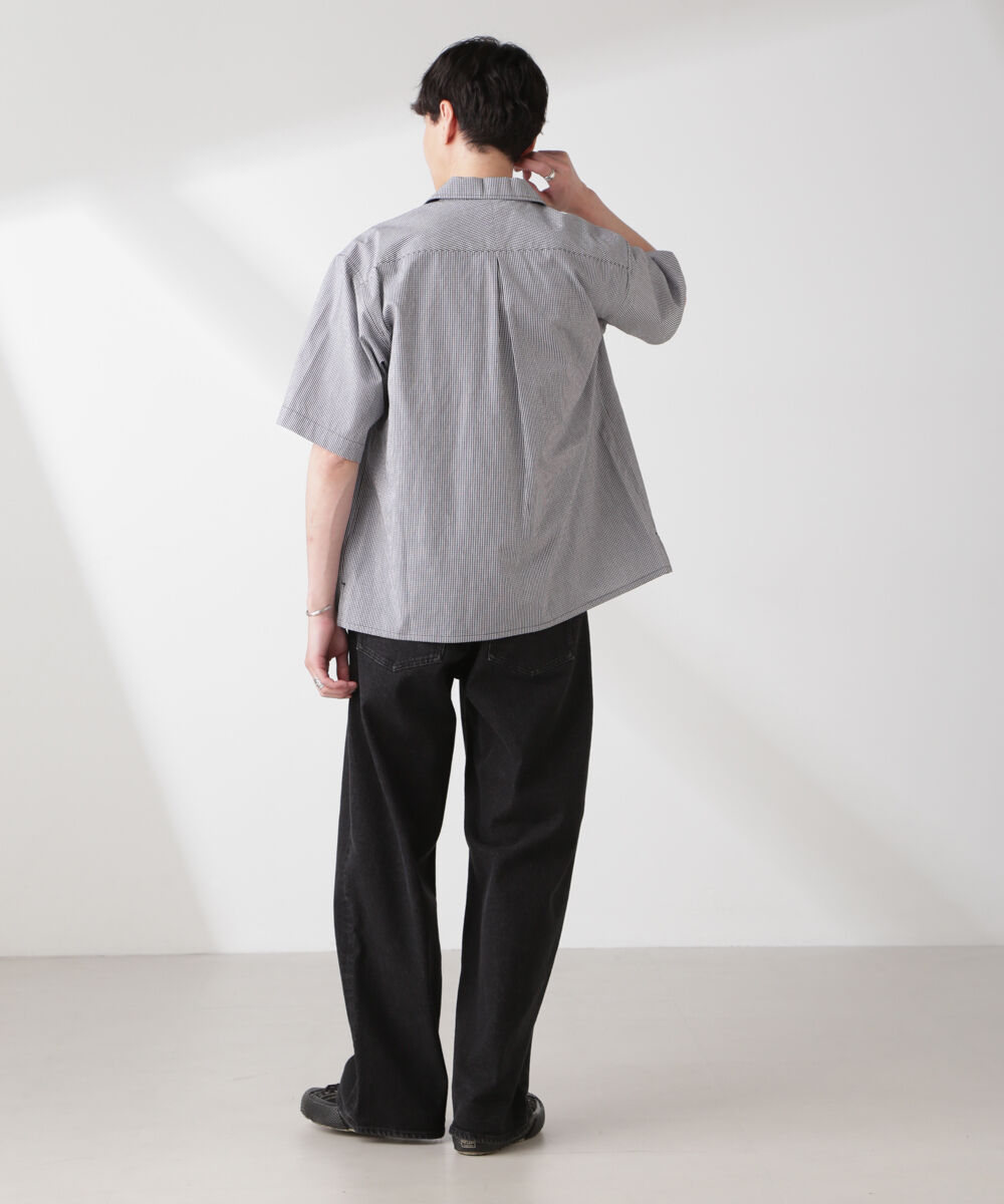 nano･universe「「NJ/CLUB」 マイクロギンガムチェックシャツ 半袖」|シャツ・ブラウス|