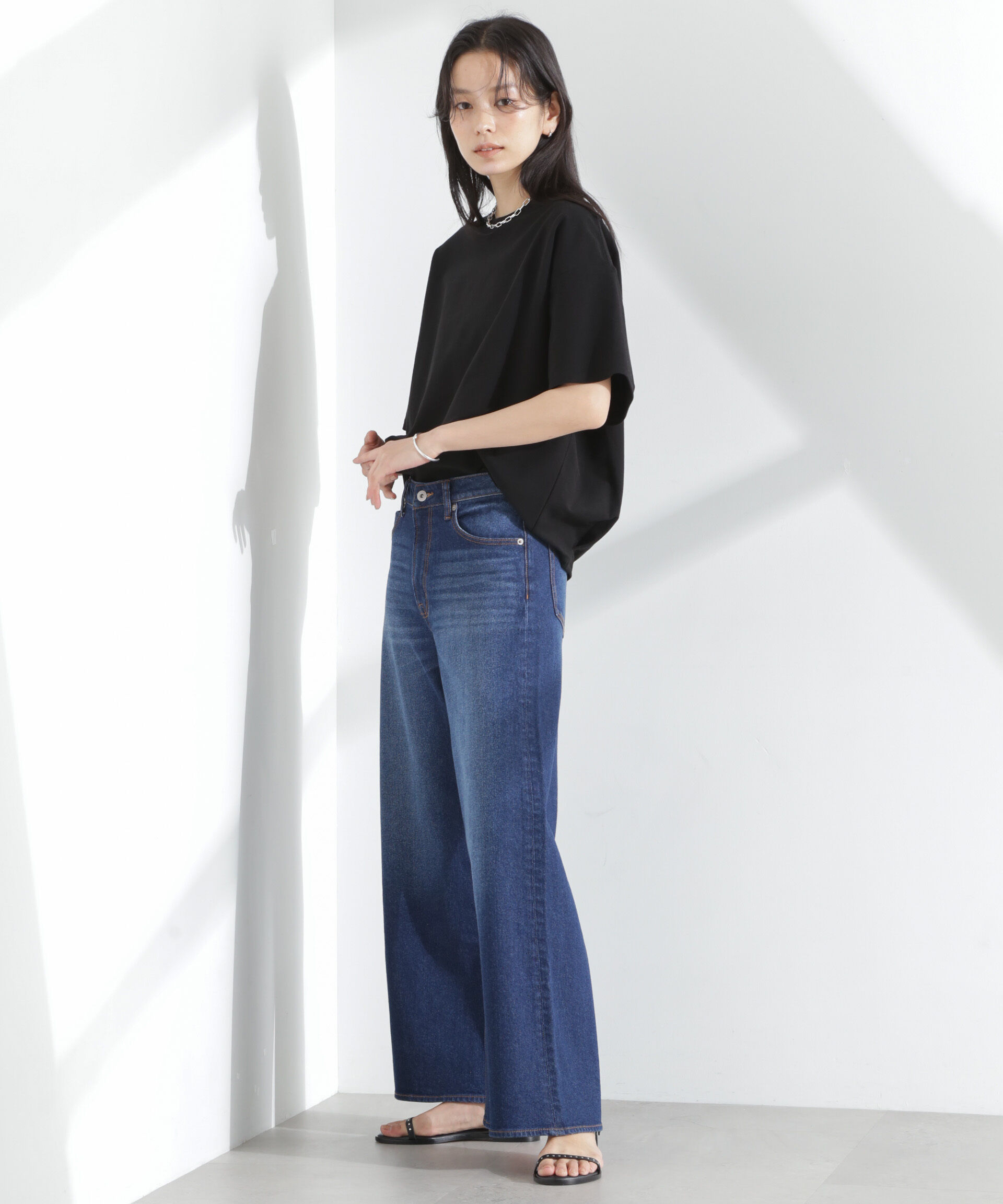 nano･universe「「MC」coveross(R)ツイル調 冷感プレーティング天竺Tシャツ」|Tシャツ・カットソー|