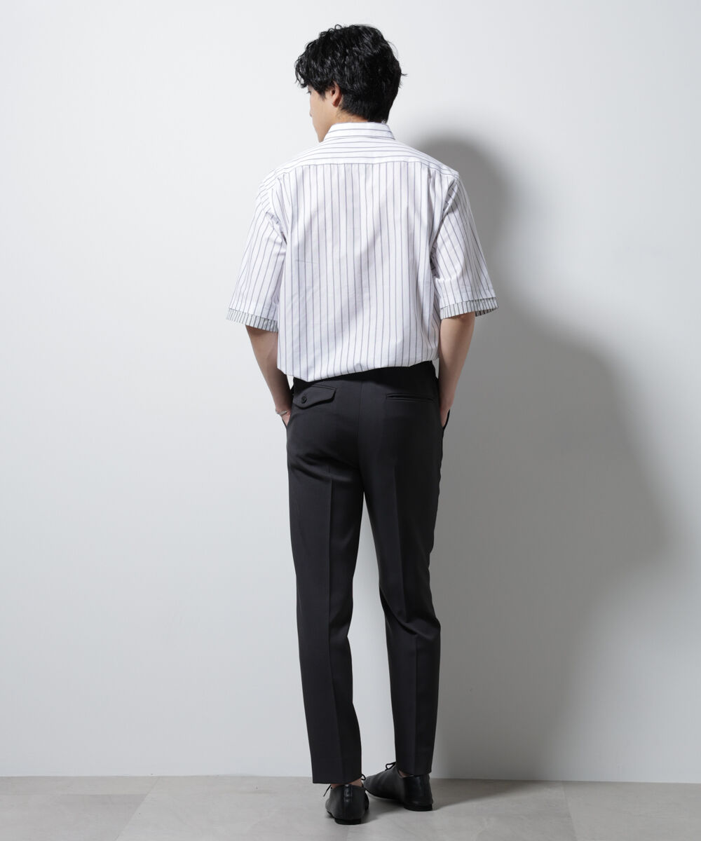 nano･universe「クレイジーストライプシャツ 半袖 １」|シャツ・ブラウス|