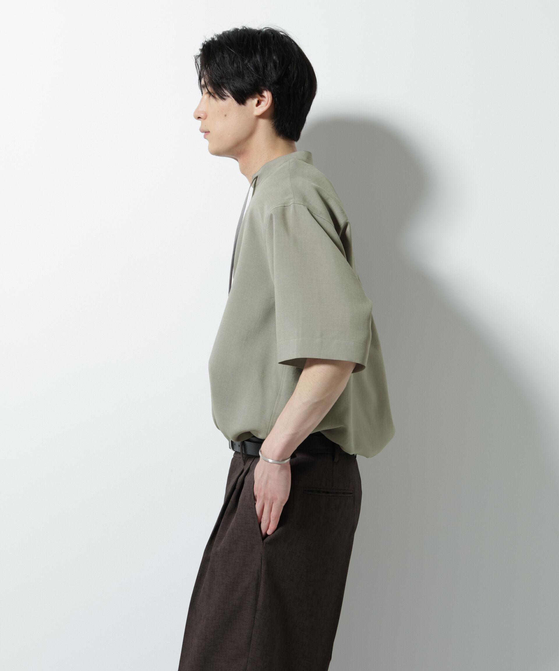 nano･universe「メランジドライプルオーバーシャツ（セットアップ可）」|シャツ・ブラウス|