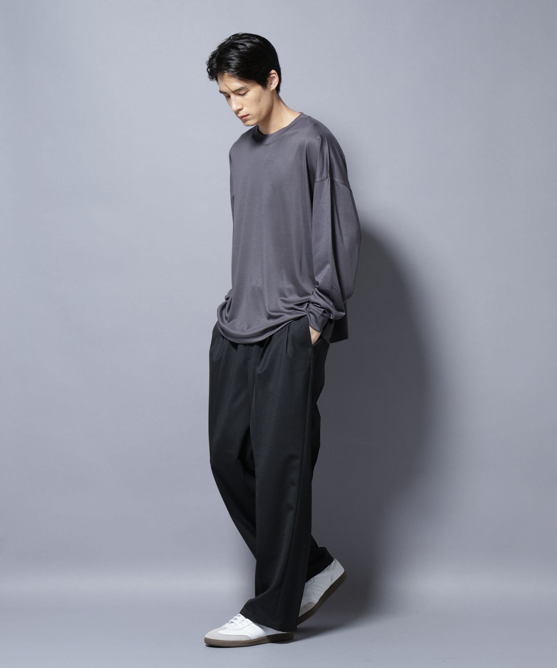 nano･universe「MIYATA&times;NANO JAPAN MADE キュプラ混 Tシャツ 長袖」|Tシャツ・カットソー|