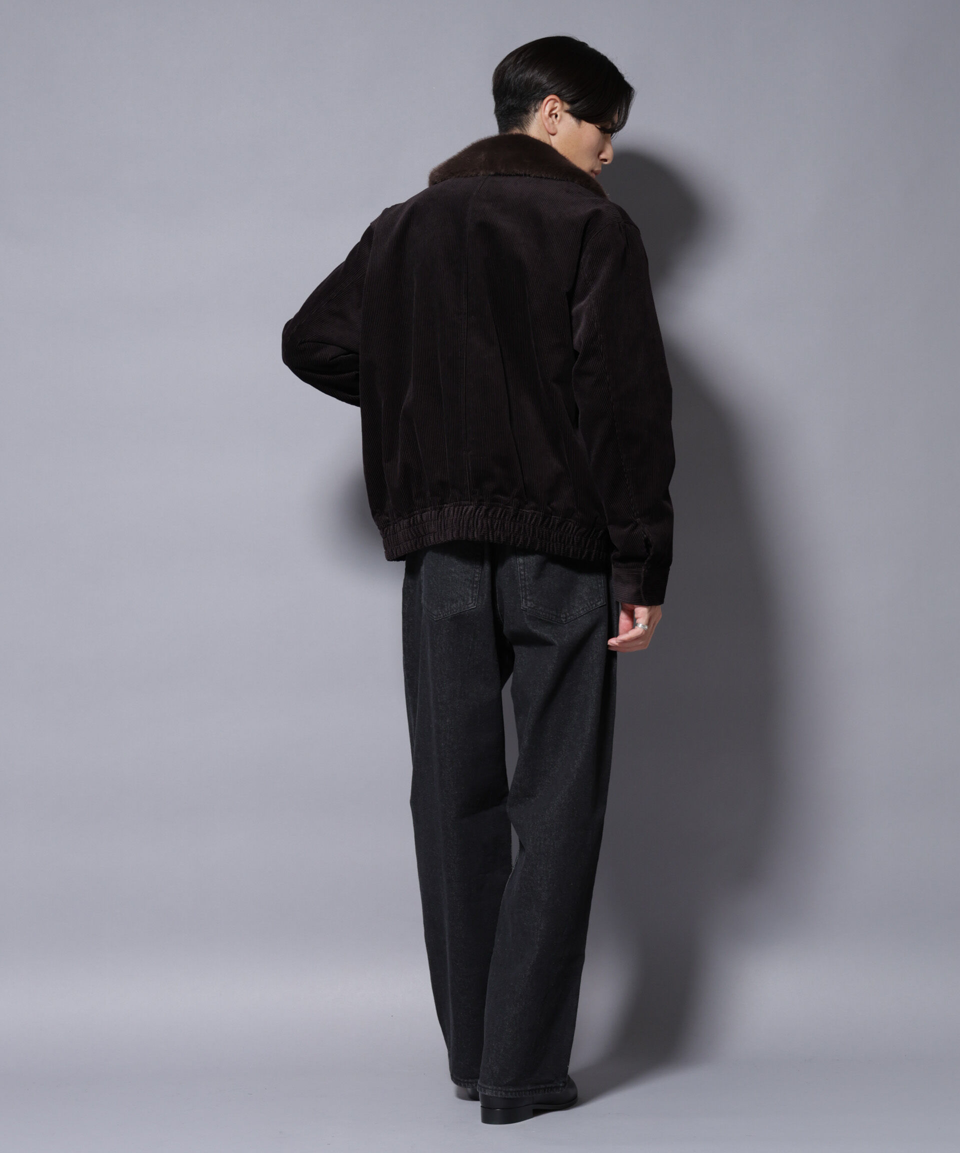 nano･universe「アタッチドカラー コットンコーデュロイブルゾン」|ブルゾン・スタジャン|