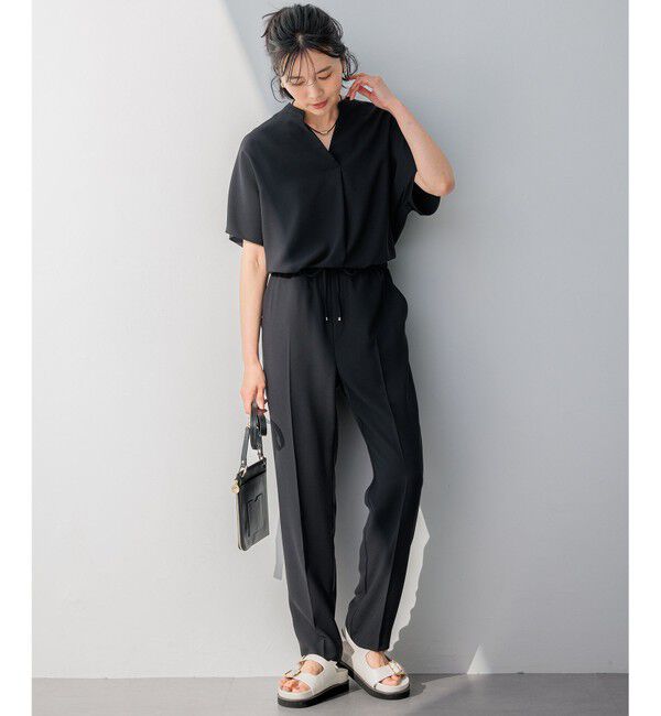 23区「【新色追加/洗える】ストレッチジョーゼット テーパード パンツ」|その他|