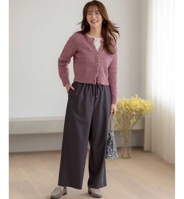 any SiS「【前後着用可】スパークルシャギー カーディガン」|カーディガン|