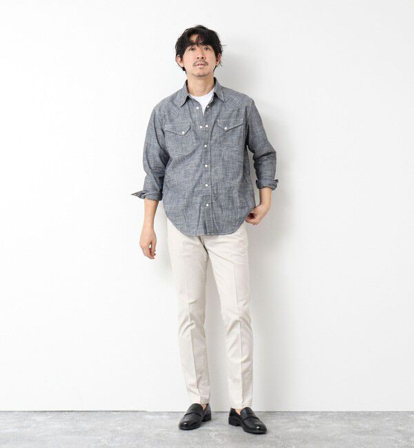 NOLLEY'S goodman「《ビジカジ対応》綿麻COOLMAX スリムフィットパンツ 25SS」|チノ|