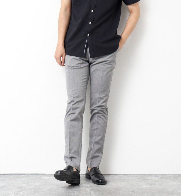 NOLLEY'S goodman「《ビジカジ対応》綿麻COOLMAX スリムフィットパンツ 25SS」|チノ|