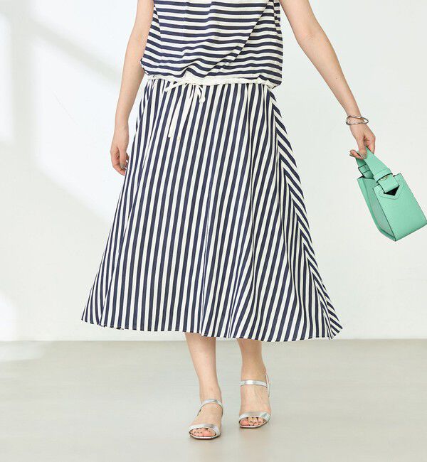 NOLLEY'S「《セットアップ対応》ドビーストライプフレアスカート」|フレア|