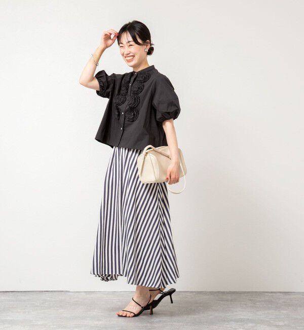 NOLLEY'S「《セットアップ対応》ドビーストライプフレアスカート」|フレア|