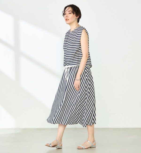 NOLLEY'S「《セットアップ対応》ドビーストライプフレアスカート」|フレア|