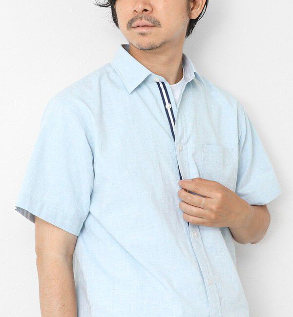 NOLLEY'S goodman「綿麻レギュラーカラー テープシャツ 25SS」|シャツ・ブラウス|