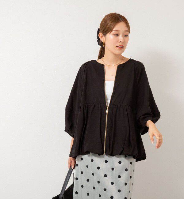 NOLLEY'S「ペプラムバルーンライトブルゾン」|ブルゾン・スタジャン|