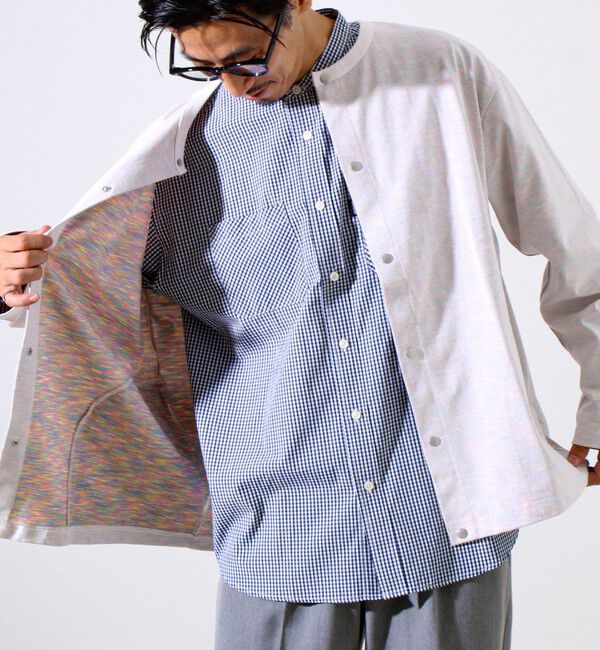 GLOSTER「【春の人気作が復刻】【裏グラデーションシリーズ】天竺クルーカーディガン」|カーディガン|