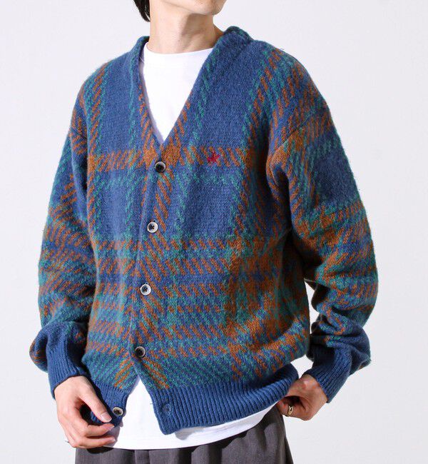 GLOSTER「【実績品番/UNISEX/別注柄あり】【BHPC】モヘヤタッチニットカーディガン」|カーディガン|