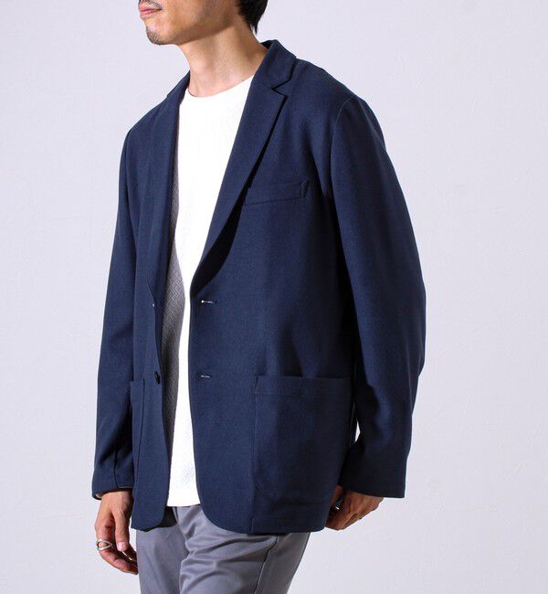 GLOSTER「【オンオフ兼用の大人カジュアルジャケット】両面起毛 ストレッチジャケット」|テーラードジャケット|