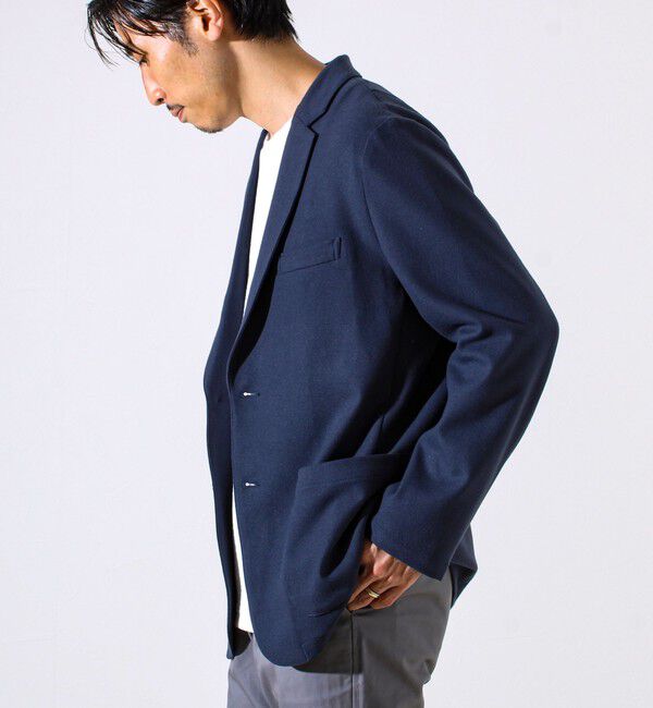 GLOSTER「【オンオフ兼用の大人カジュアルジャケット】両面起毛 ストレッチジャケット」|テーラードジャケット|