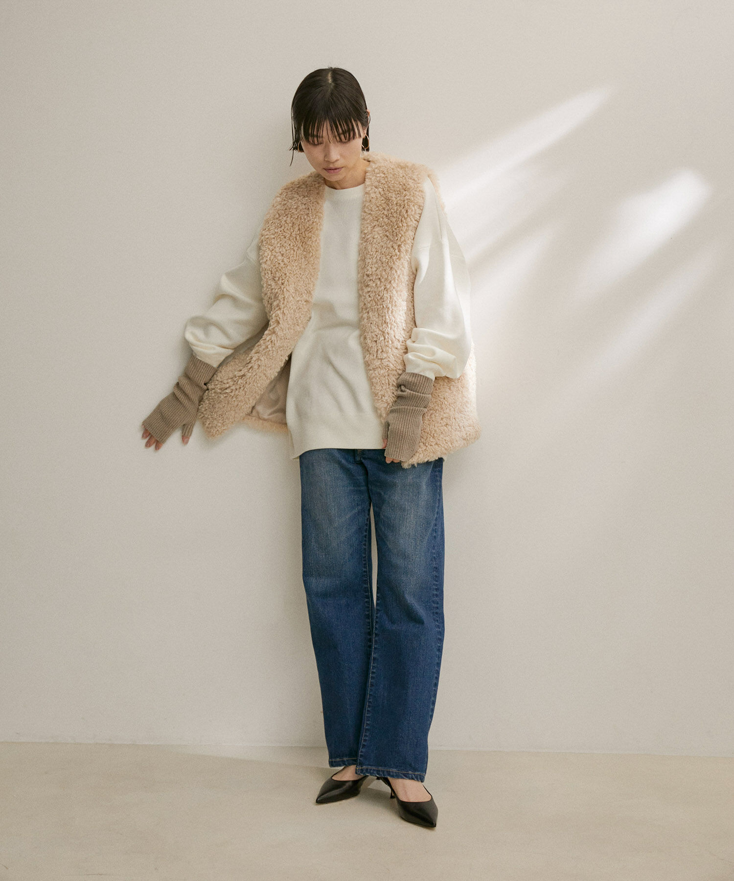 SALON adam et rope'「アームウォーマー -CreamyCotton /クリーミーコットン-」|手袋|