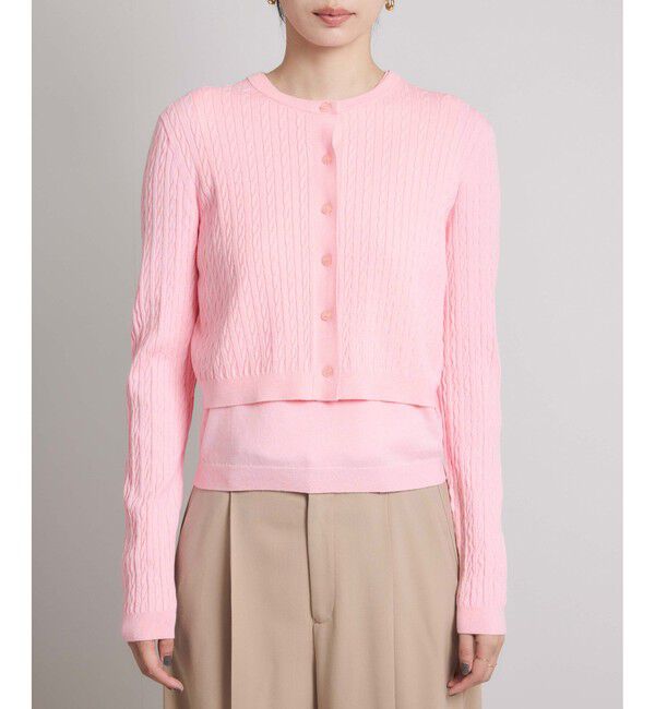 ROPE「ミニケーブルセパレートカーディガン（アンサンブル）/ イージーケア」|カーディガン|