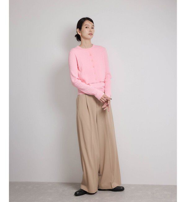 ROPE「ミニケーブルセパレートカーディガン（アンサンブル）/ イージーケア」|カーディガン|