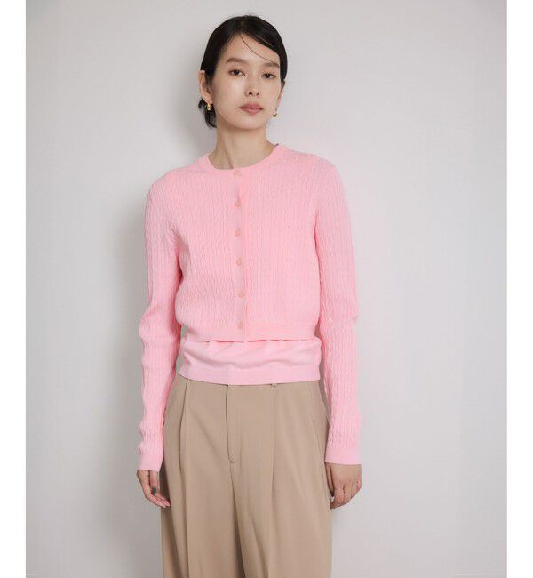 ROPE「ミニケーブルセパレートカーディガン（アンサンブル）/ イージーケア」|カーディガン|