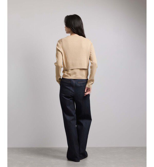 ROPE「ミニケーブルセパレートカーディガン（アンサンブル）/ イージーケア」|カーディガン|