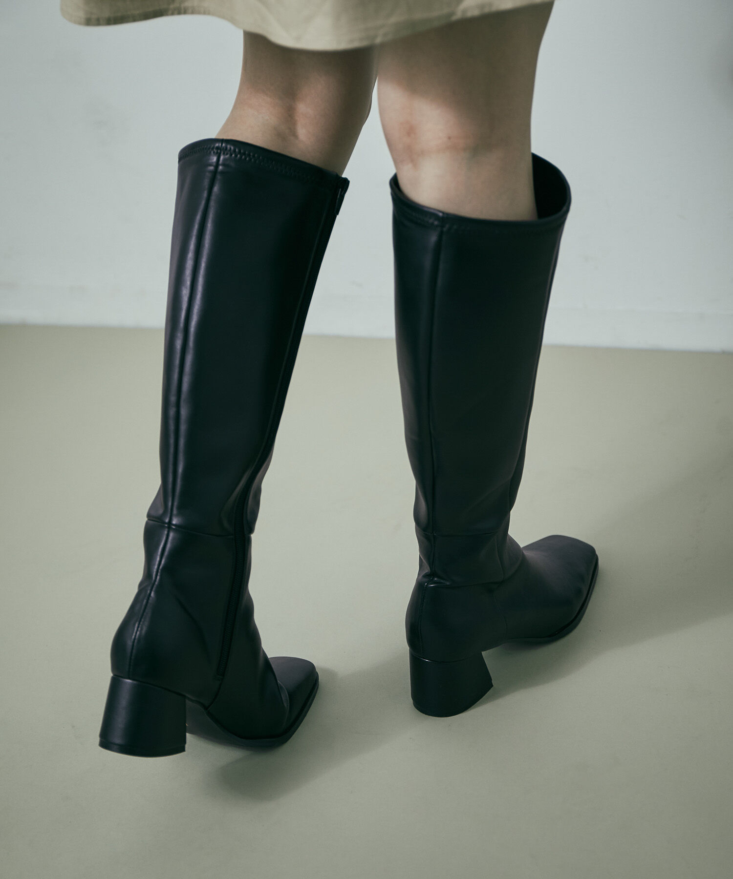 Juze「スクエアトゥストレッチロングブーツ」|その他|