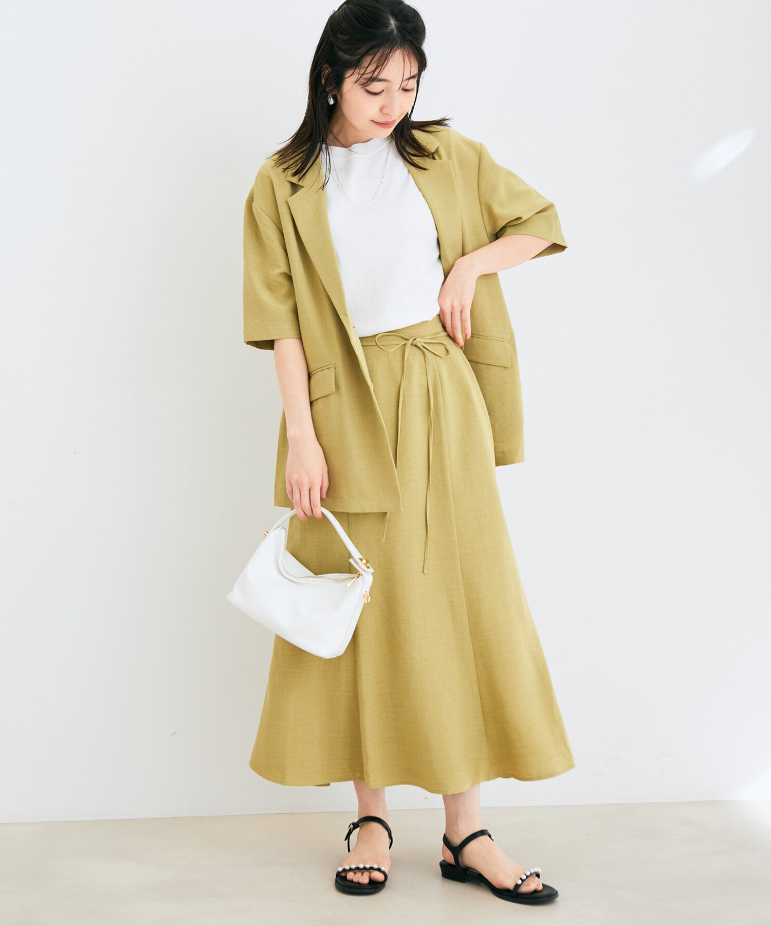 VIS「【一部サイズ公式サイト・直営店舗限定】リネンライクマーメイドスカート【sustainable】」|スカート|