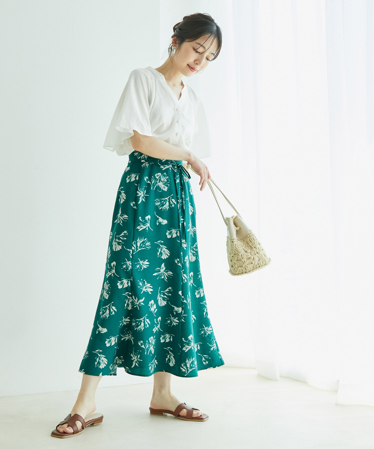 VIS「【一部サイズ公式サイト・直営店舗限定】リネンライクマーメイドスカート【sustainable】」|スカート|