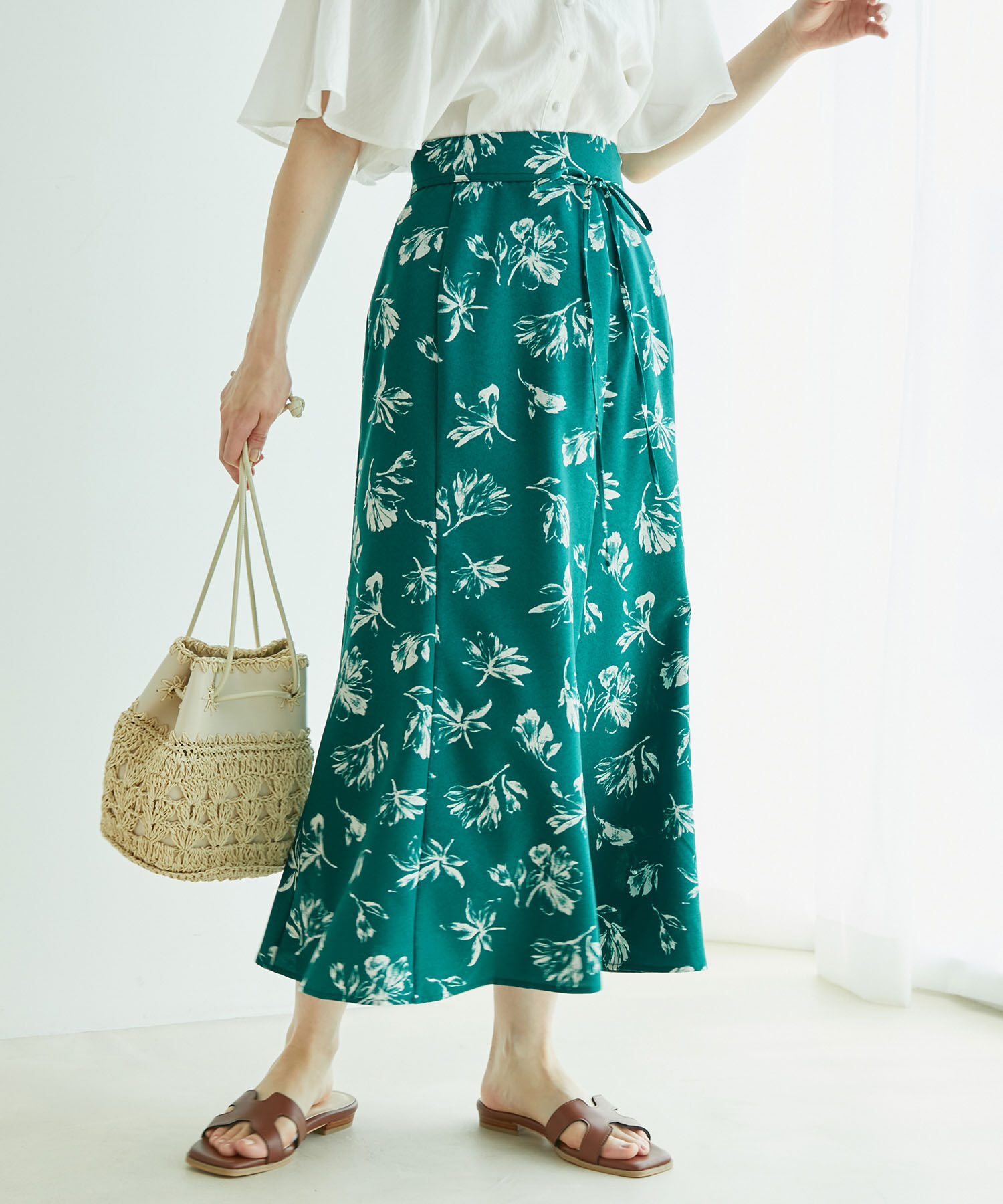 VIS「【一部サイズ公式サイト・直営店舗限定】リネンライクマーメイドスカート【sustainable】」|スカート|