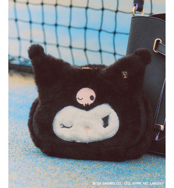 VIS「【マイメロディ&クロミ】 VIS別注モデルふわふわフェイスポーチ」|ポーチ|ブラック(01)