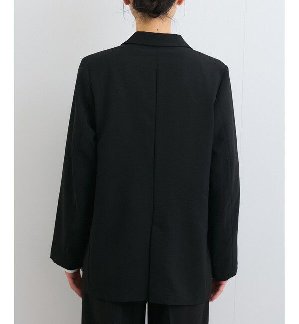 VIS「【美easy】リネンライクリラックスジャケット【接触冷感/洗える】【セットアップ対応】」|テーラードジャケット|