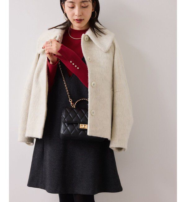 VIS「【美得】スリーブ釦アクセントリブニット/WEB限定FSサイズ・静電気防止」|ニット・セーター|