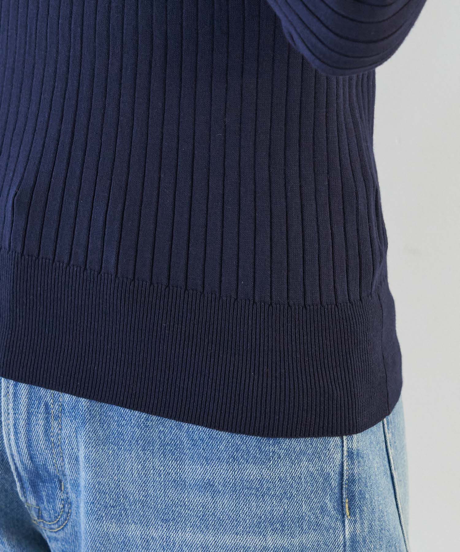 Rope&rsquo;Picnic「オーガニックスイスコットン7分袖ニットプルオーバー」|ニット・セーター|