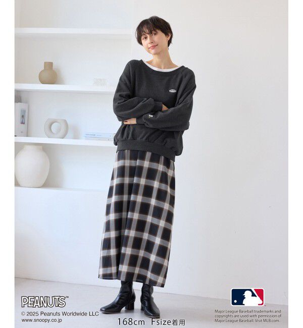 Rope&rsquo;Picnic「【PEANUTS&times;MLB COLLECTION by ROPE' PICNIC】オフショルスウェット」|スウェット・ジャージ|