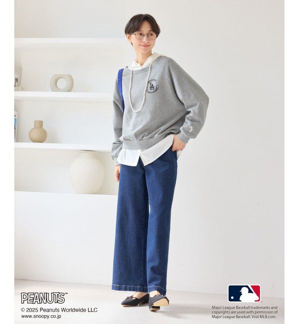 Rope&rsquo;Picnic「【PEANUTS&times;MLB COLLECTION by ROPE' PICNIC】オフショルスウェット」|スウェット・ジャージ|