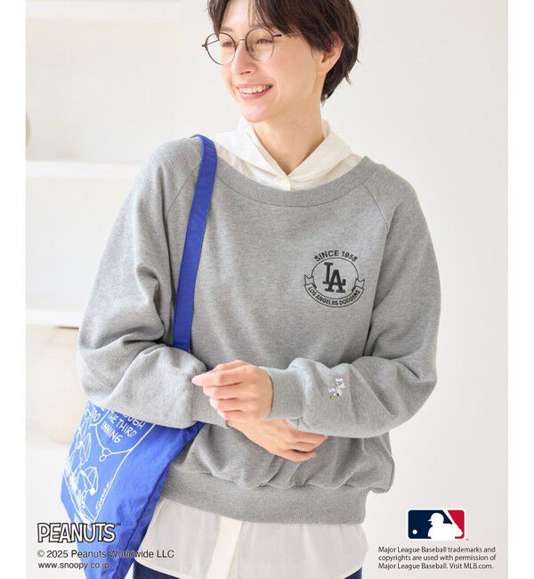 Rope&rsquo;Picnic「【PEANUTS&times;MLB COLLECTION by ROPE' PICNIC】オフショルスウェット」|スウェット・ジャージ|
