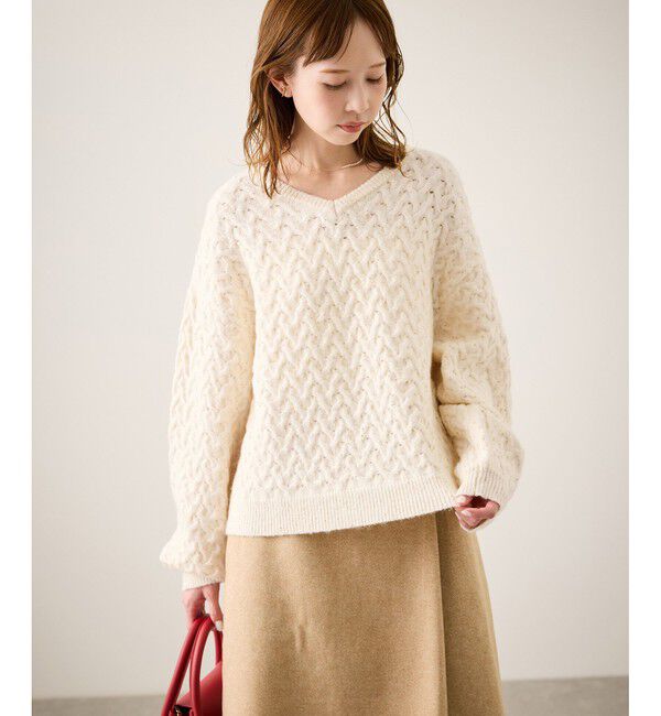 Rope&rsquo;Picnic「ミニフラワースパンコールニット」|ニット・セーター|