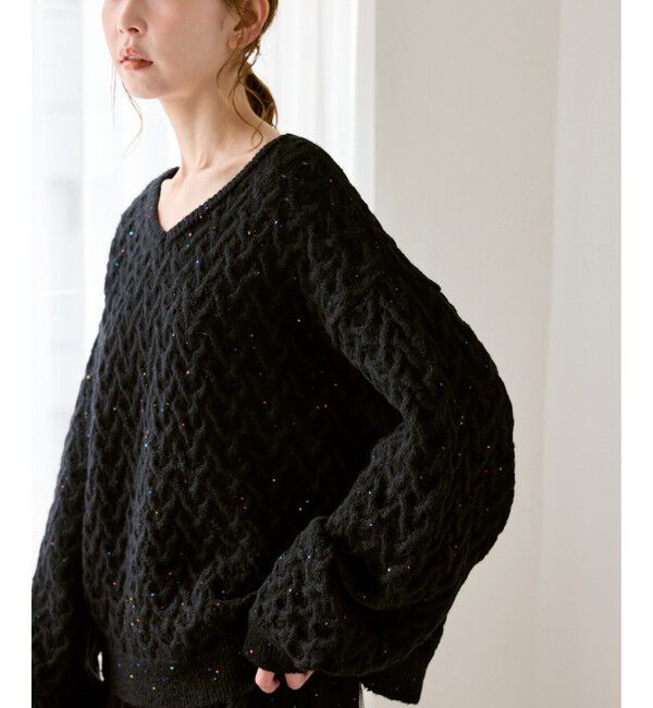 Rope&rsquo;Picnic「ミニフラワースパンコールニット」|ニット・セーター|