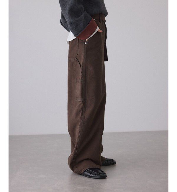 ADAM ET ROPE'「ペインターワイドパンツ」|チノ|